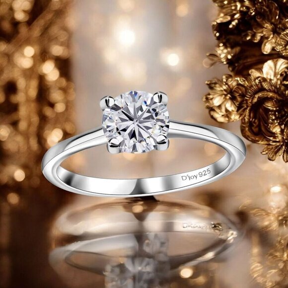 Artisan ✦ Moissanite Ring & Pendant Set ✦ 1.90ctw Rhodium Over Sterling Size 5 - Picture 6 of 14